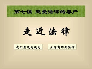 第七课第一框走进法律