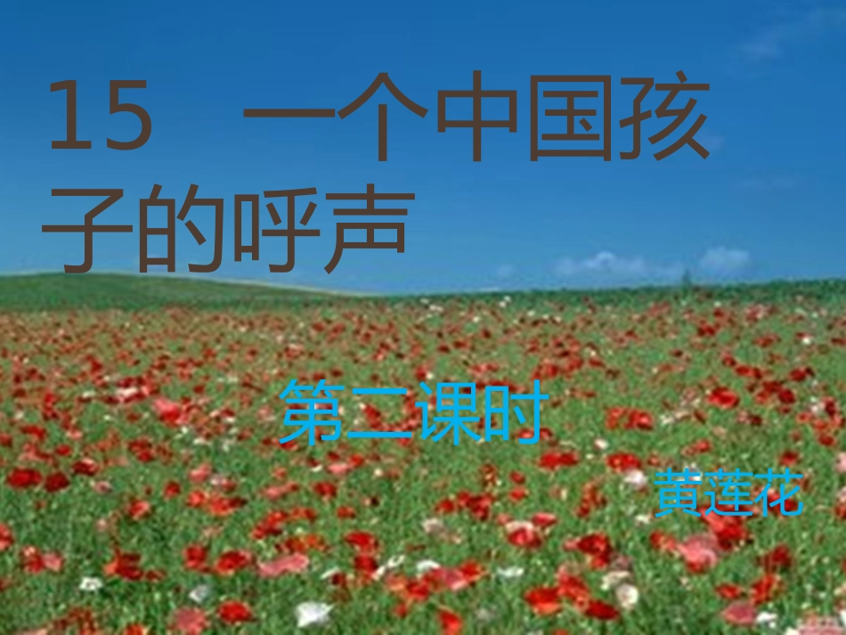 一个中国孩子的呼声第二课时_第1页