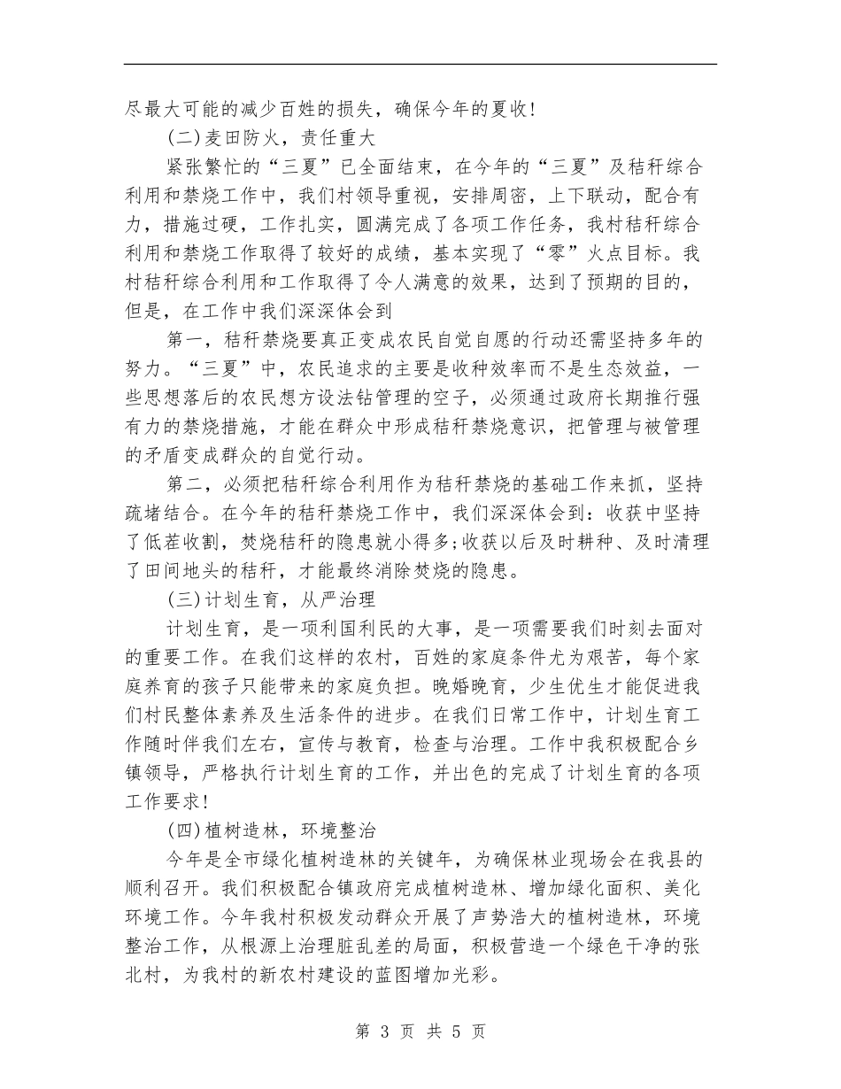 2024村干部个人总结范文_第3页