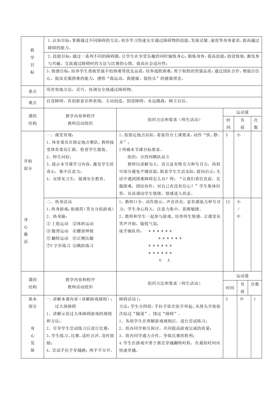 《障碍跑》教学设计_第3页