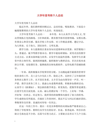 大学年度考核个人总结 (2) 