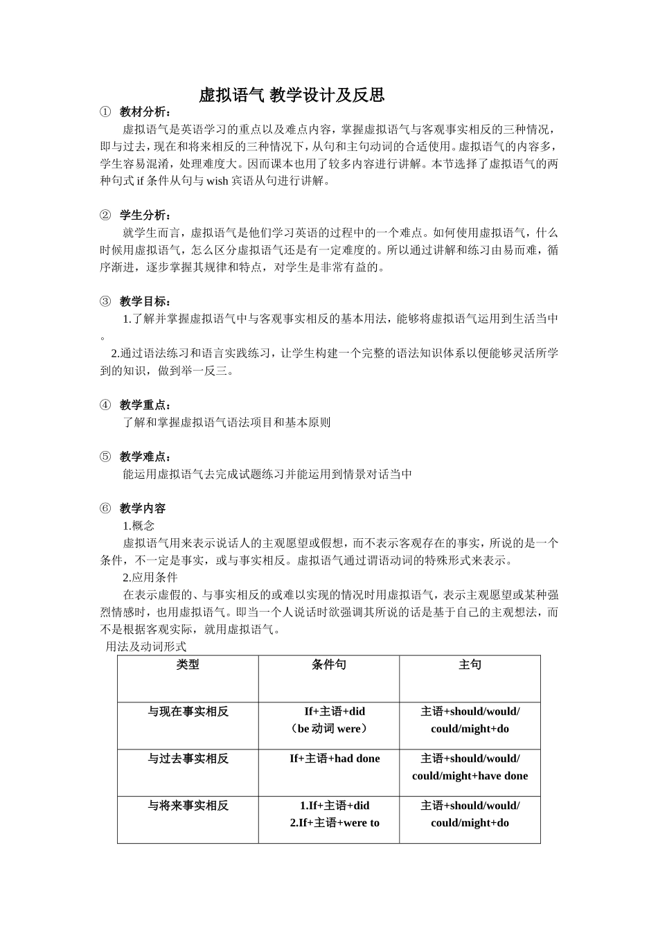 虚拟语气教学设计_第1页