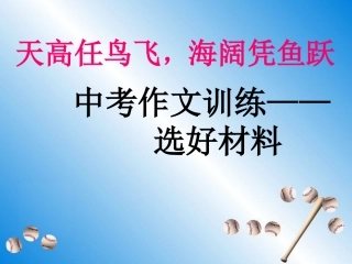 -作文指导：选好材料