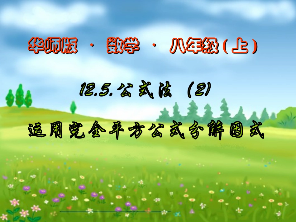 因式分解-完全平方公式 (2)_第1页