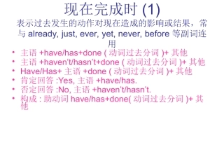 现在完成时课件