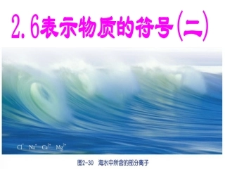 表示物质的符号（二）