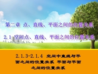 【数学】213-214空间中直线与平面之间的位置关系平面与平面之间的位置关系课件（人教A版必修2）2
