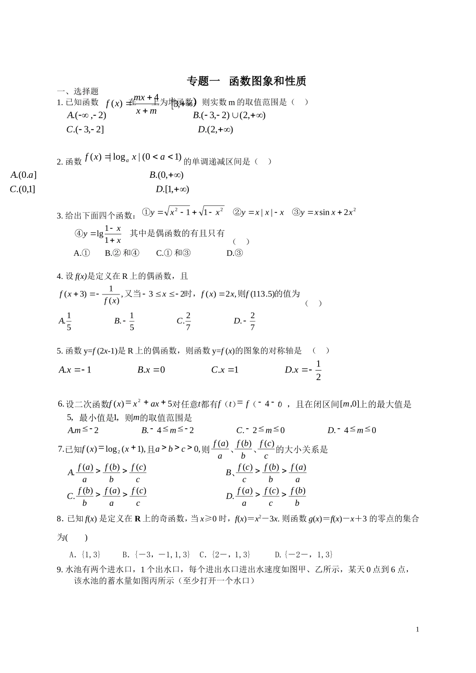 函数图象和性质_第1页