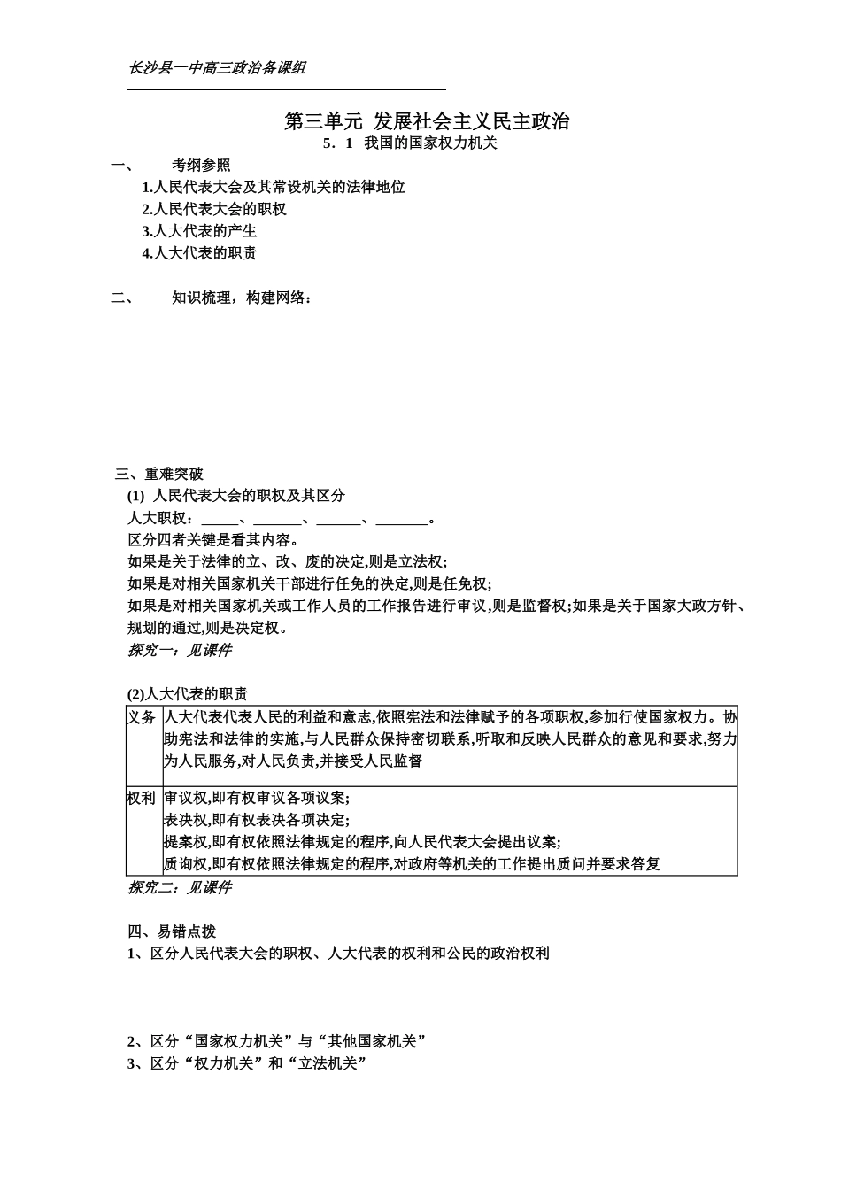 人民代表大会学案_第1页