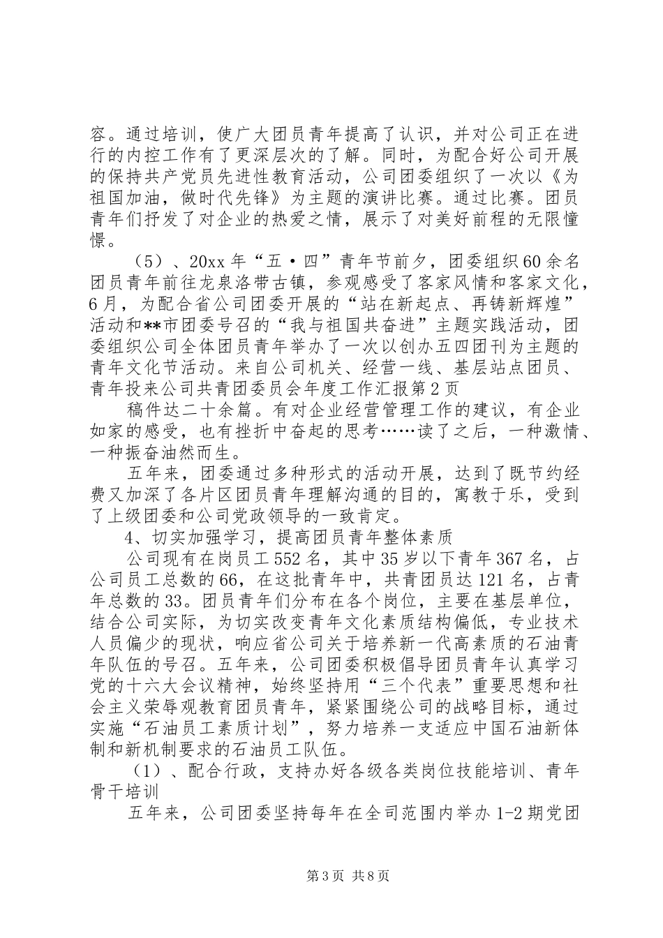 公司共青团委员会年度工作汇报_第3页