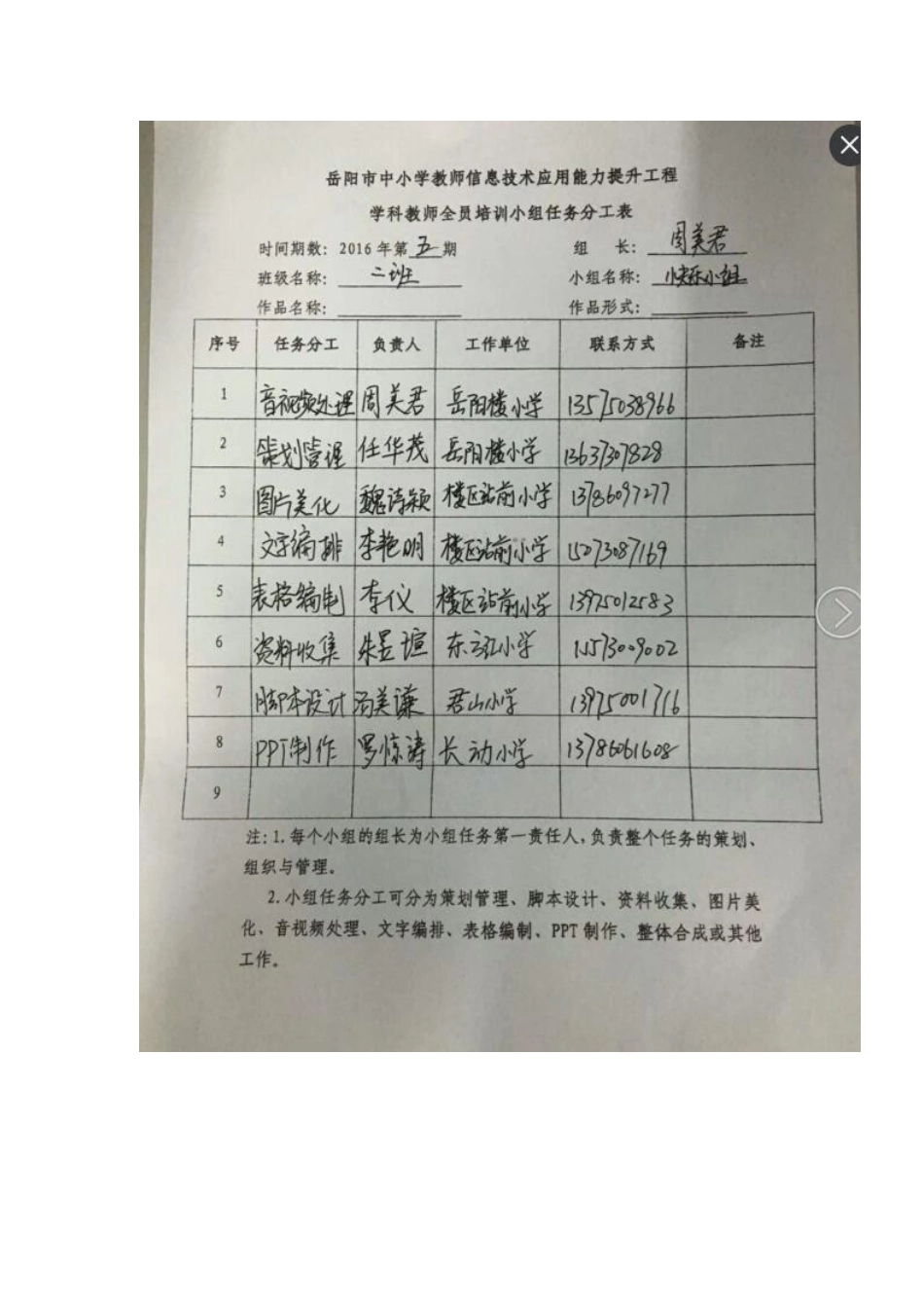 二班一组分工表_第1页
