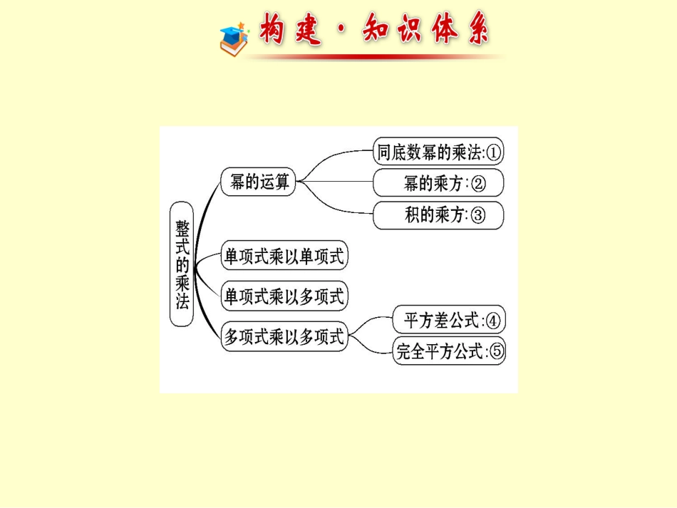 湘教版整式的乘法复习_第1页