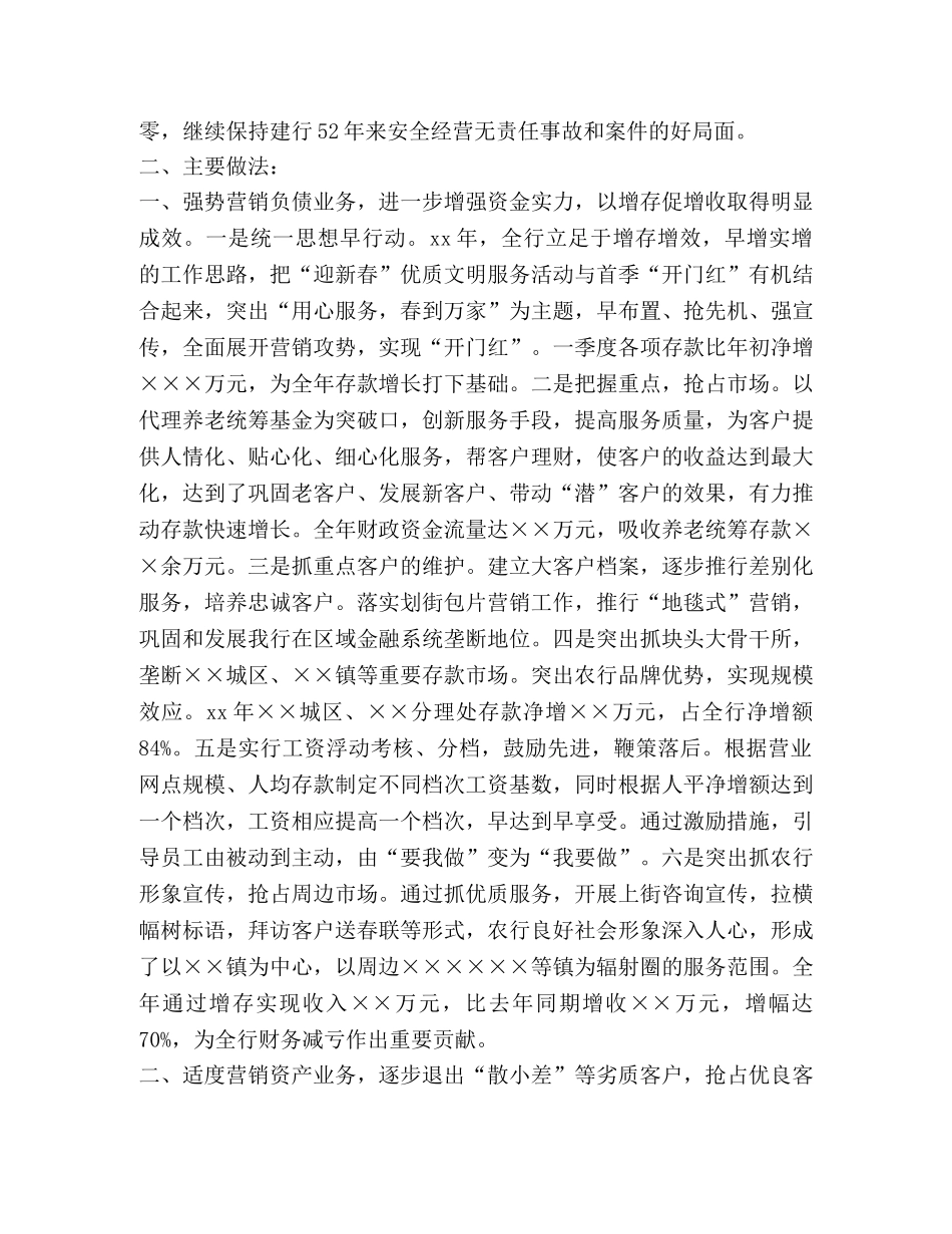 商业银行支行某年度工作总结 _第3页