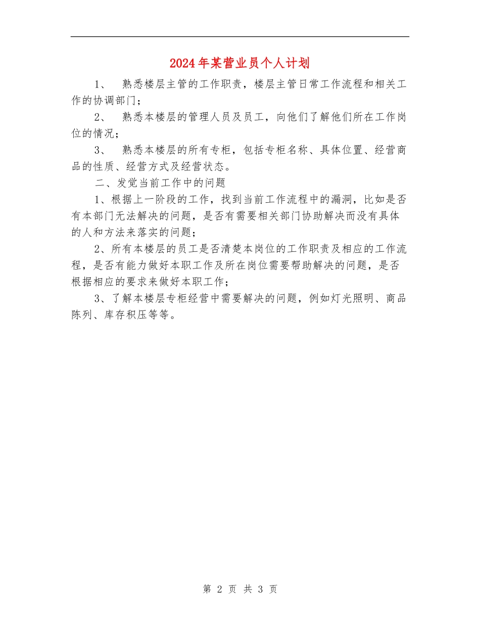 2024年某营业员个人计划_第2页