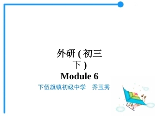 (外研版九下）Module6Unit2课件