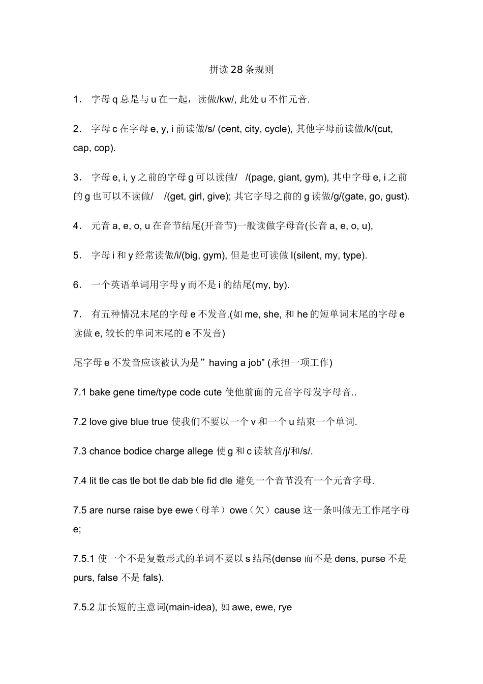 拼读28条规则_第1页