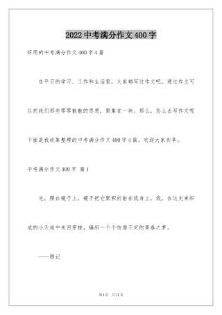 2024中考满分作文400字_22