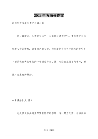 2024中考满分作文_322