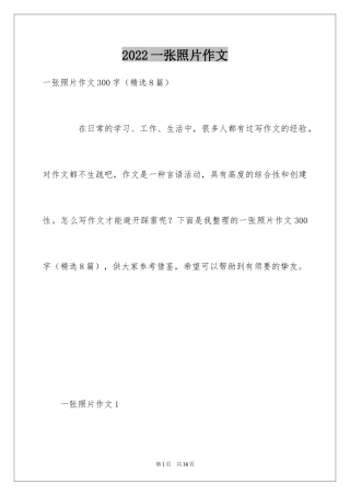 2024一张照片作文