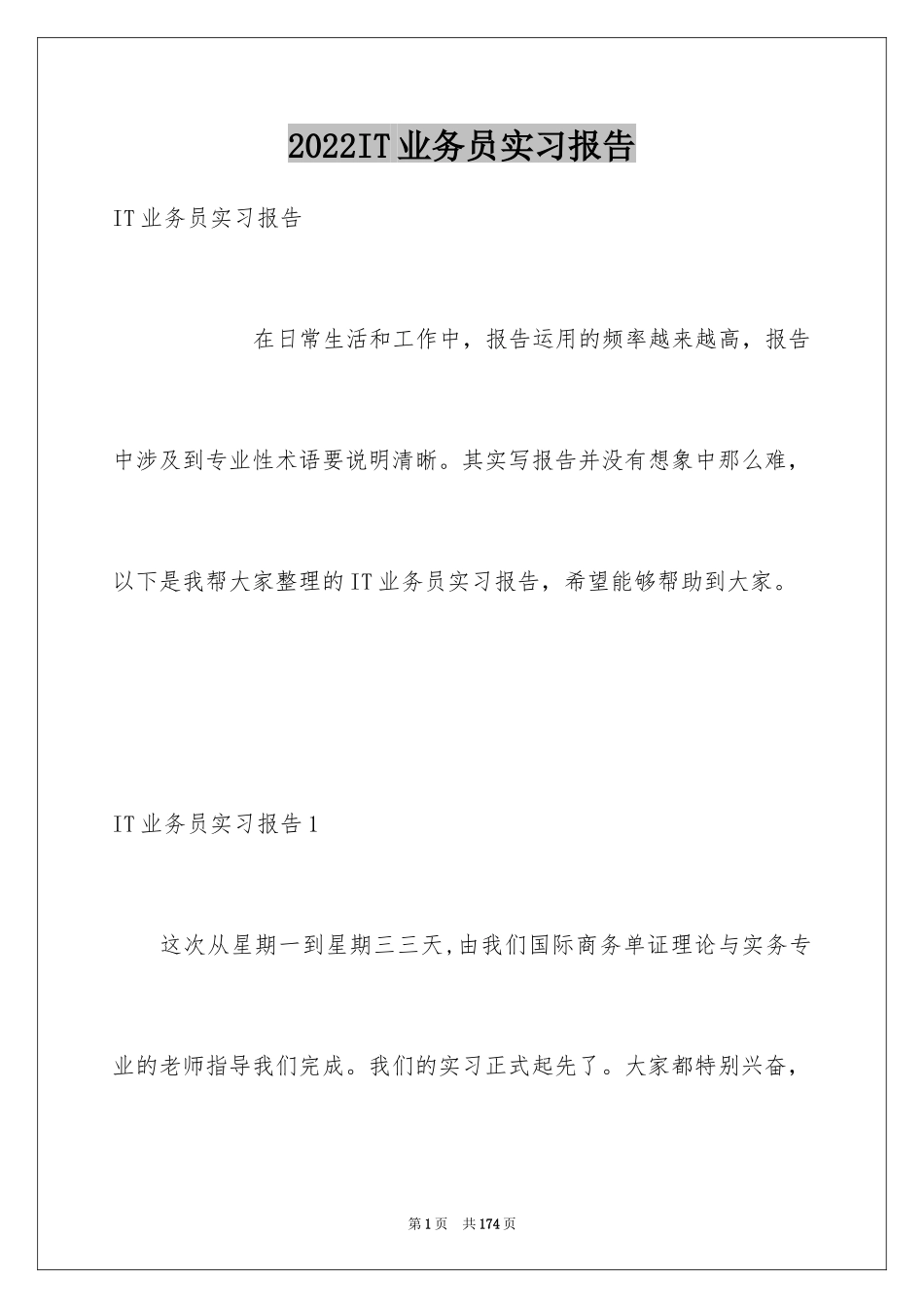 2024IT业务员实习报告_1_第1页