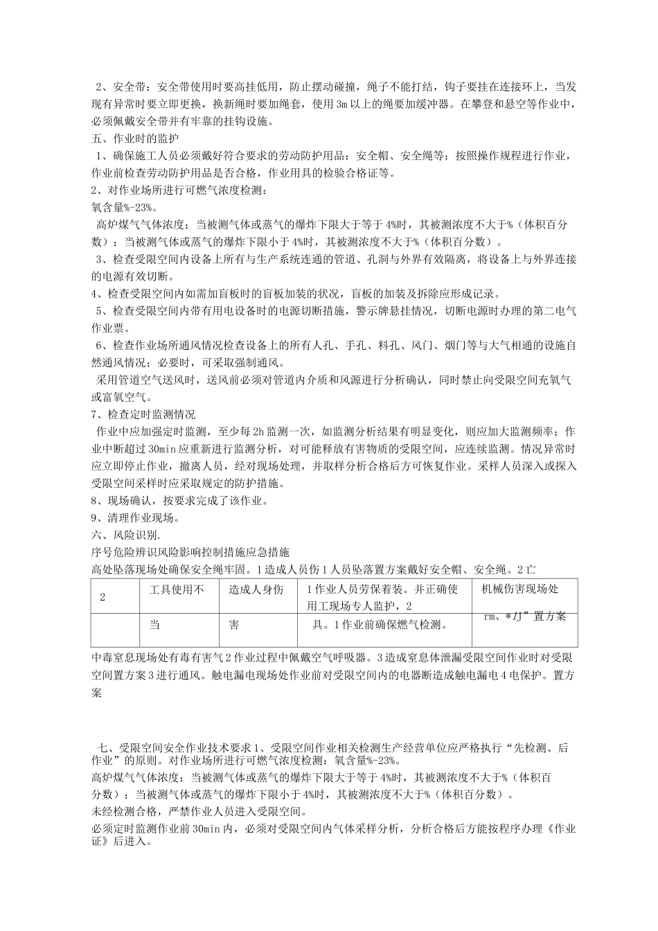 有限空间作业方案 模板_第3页