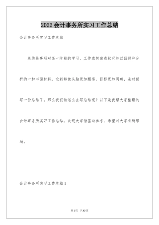 2024会计事务所实习工作总结_2