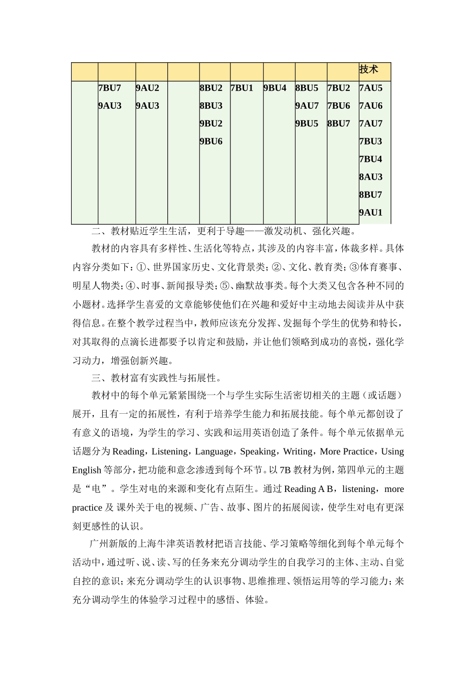 牛津版中学英语教材分析徐燕梅_第2页