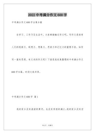 2024中考满分作文600字_69