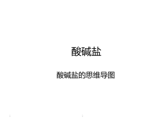 酸碱盐的思维导图