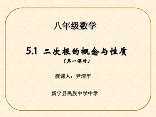二次根概念与性质教学课件
