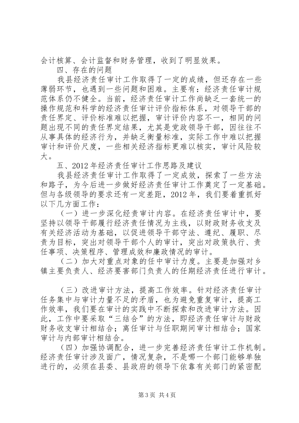 全县经济责任审计联席会情况汇报_第3页