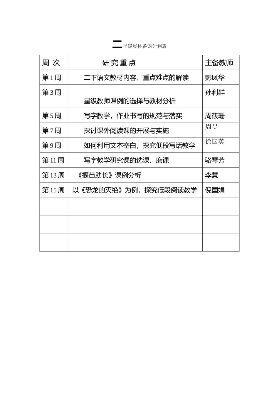 二年级下语文集体备课_第1页