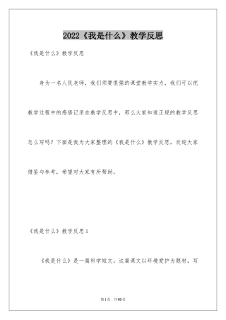 2024《我是什么》教学反思_4