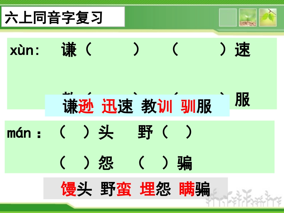 【201501】六上语文同音字_第1页