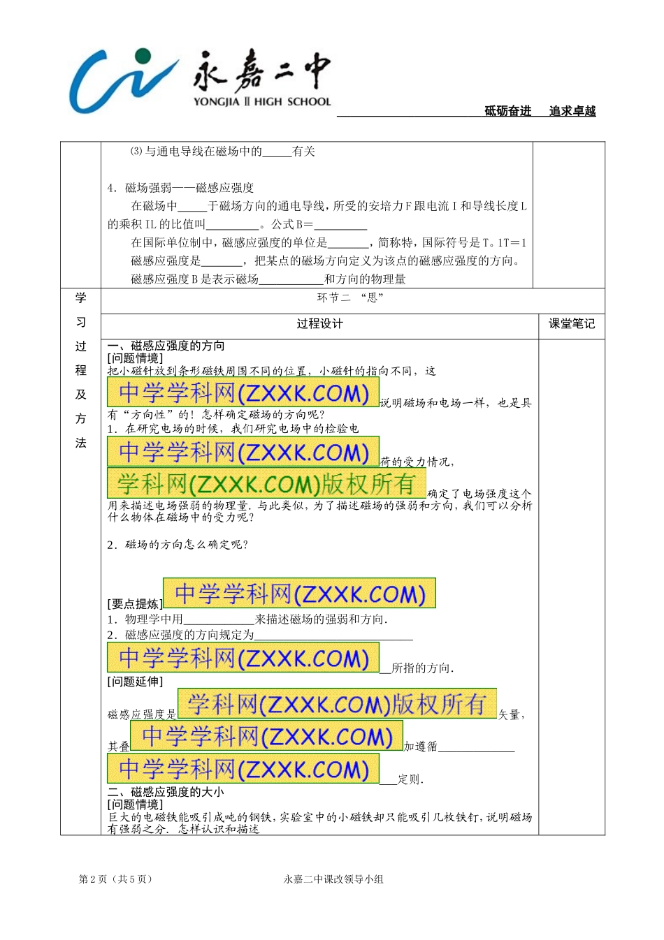 磁感应强度学生版_第2页