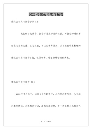 2024传媒公司实习报告_2