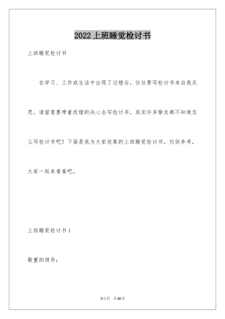 2024上班睡觉检讨书_11