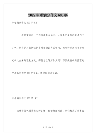 2024中考满分作文600字_26