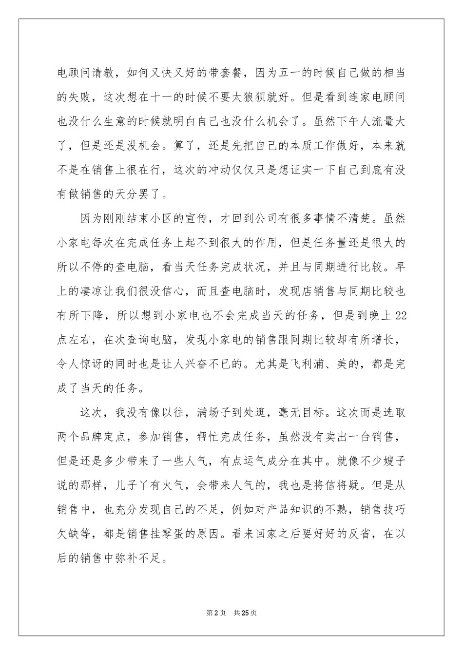 促销活动工作个人参考总结_第2页