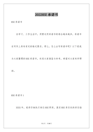 2024HSE承诺书