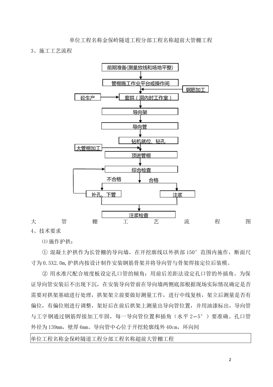 隧道超前大管棚施工技术交底_第2页