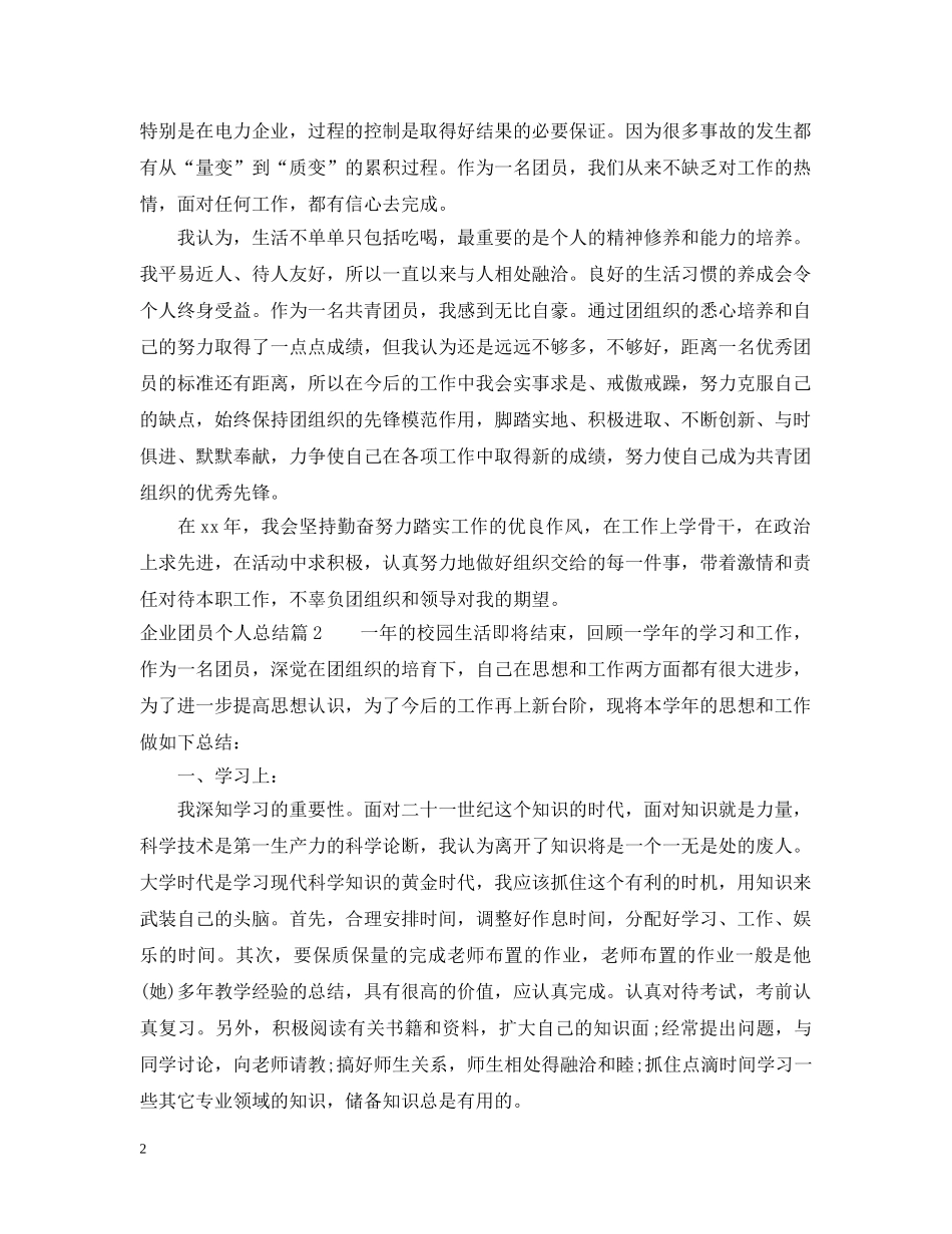 企业团员个人总结 _第2页