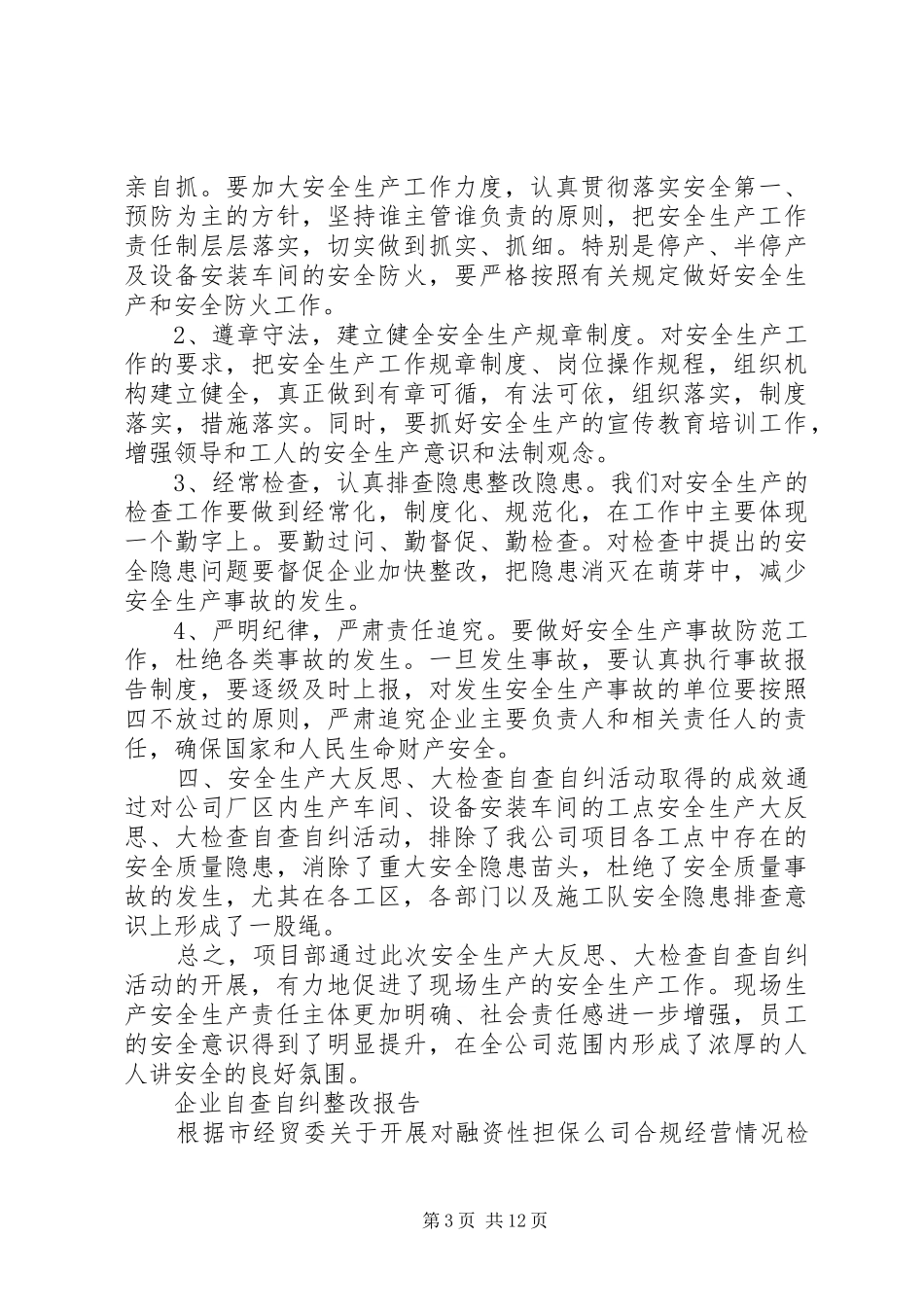 企业自查自纠整改报告范文精选5篇_第3页