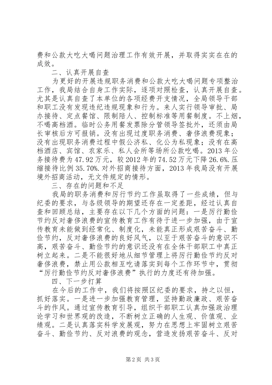 企业职务消费自查报告_第2页