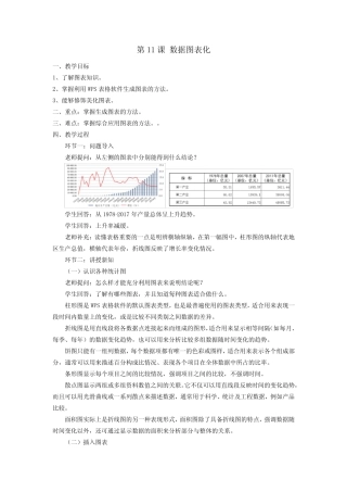 第11课数据图表化(教案)-八年级信息技术上册精品课堂(粤教版2019)