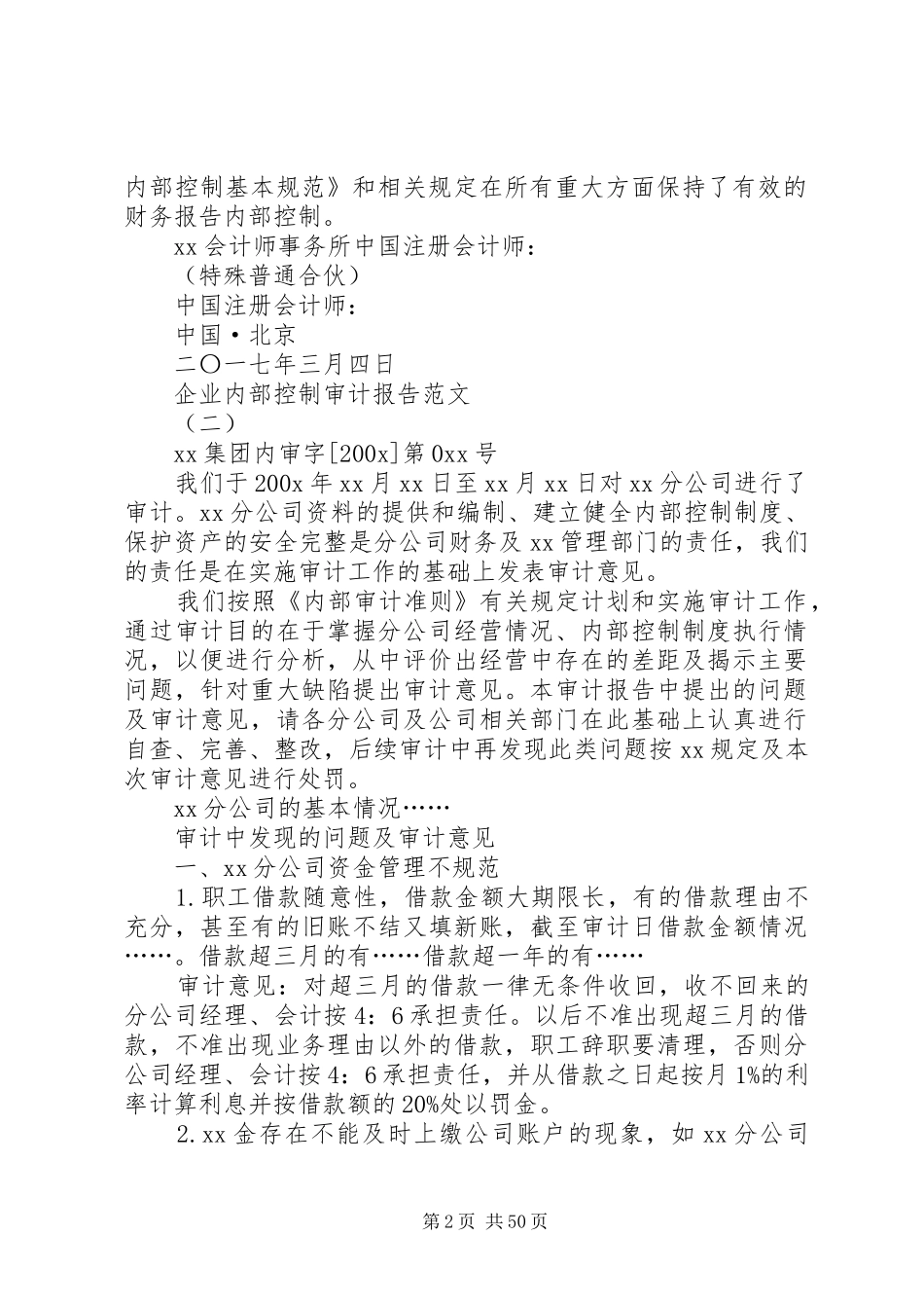 企业内部控制审计报告_第2页