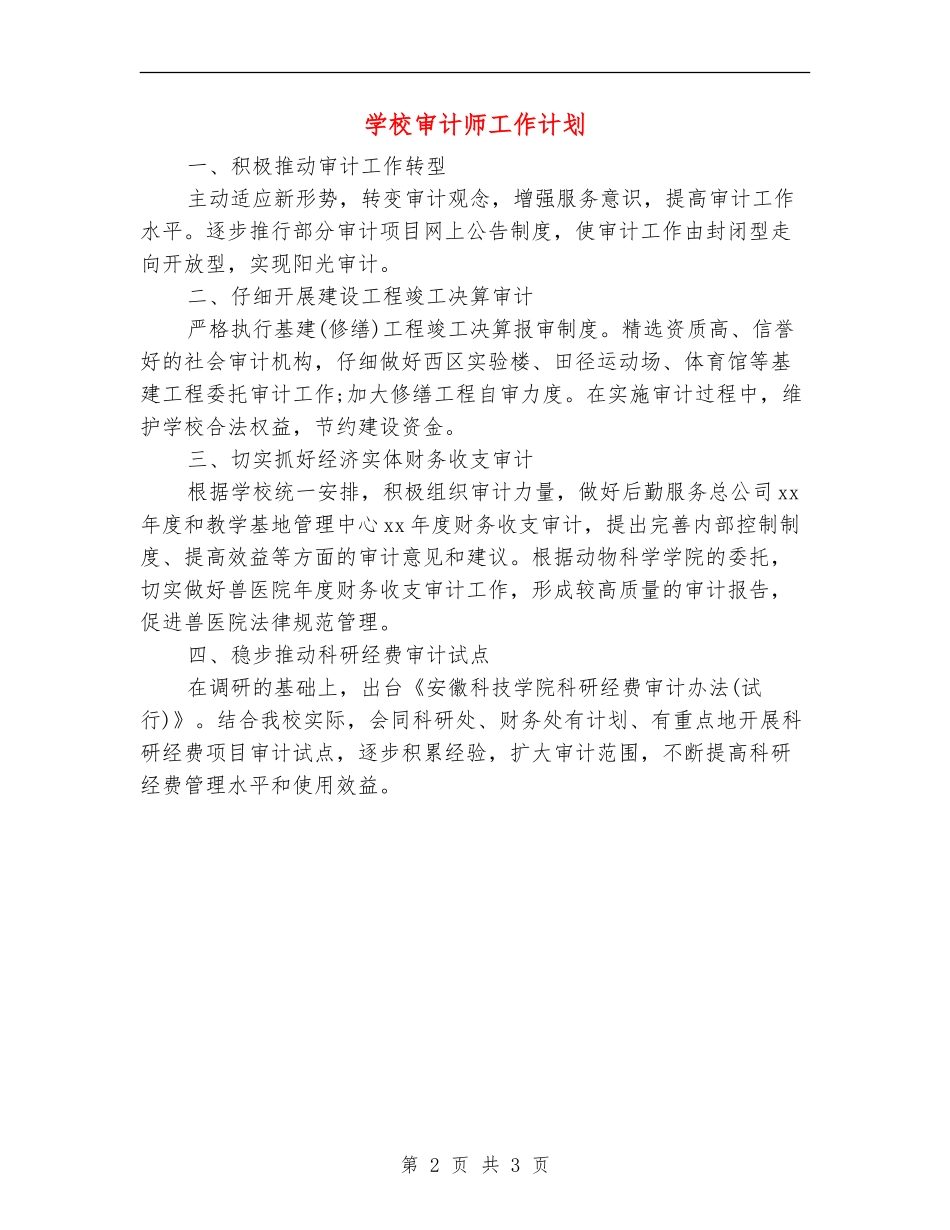 学校审计师工作计划_第2页
