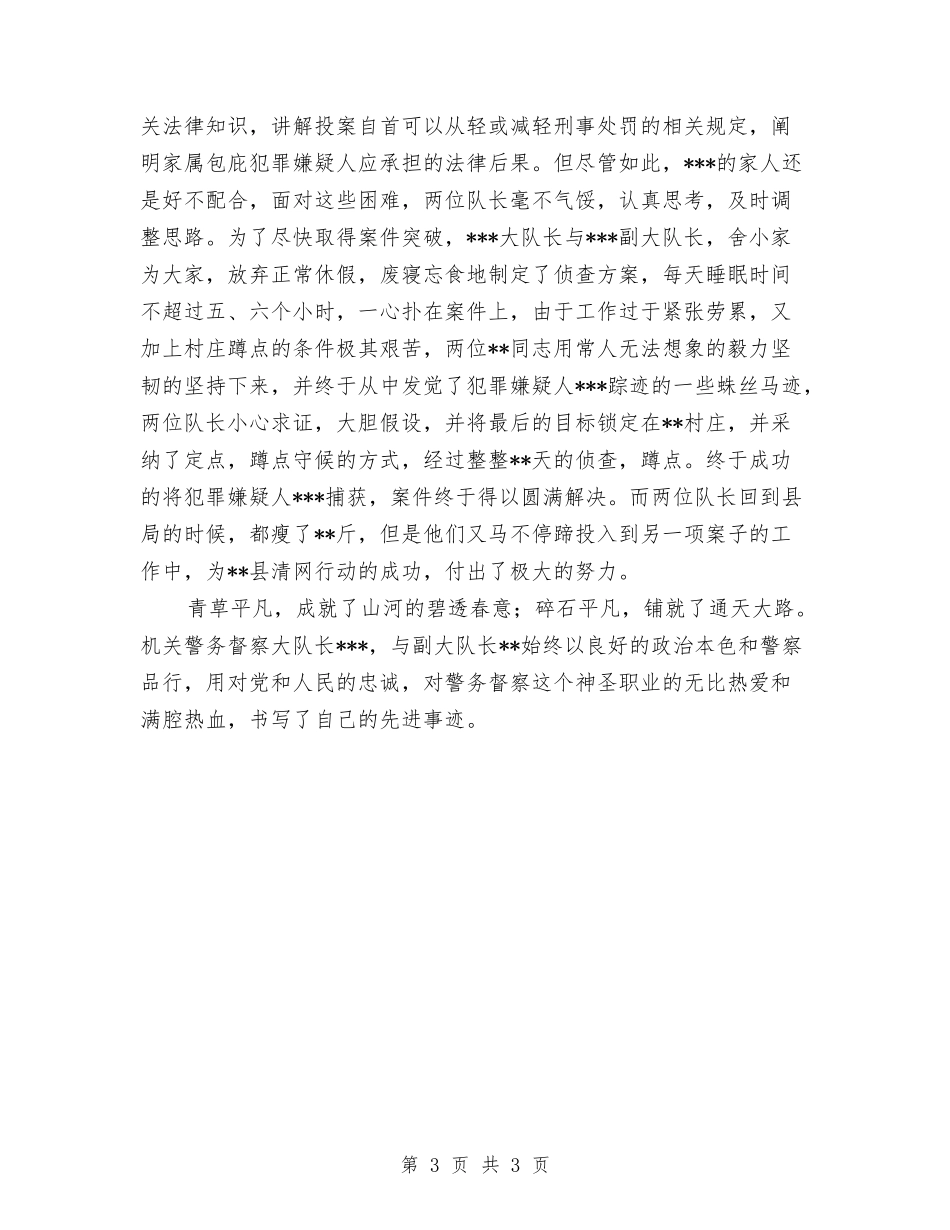 督察大队长先进事迹材料_第3页