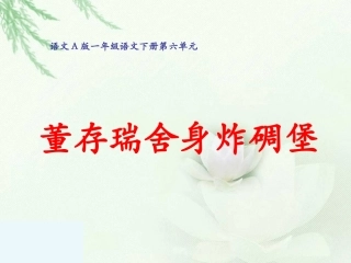 （语文A版）四年级语文下册课件董存瑞舍身炸碉堡2