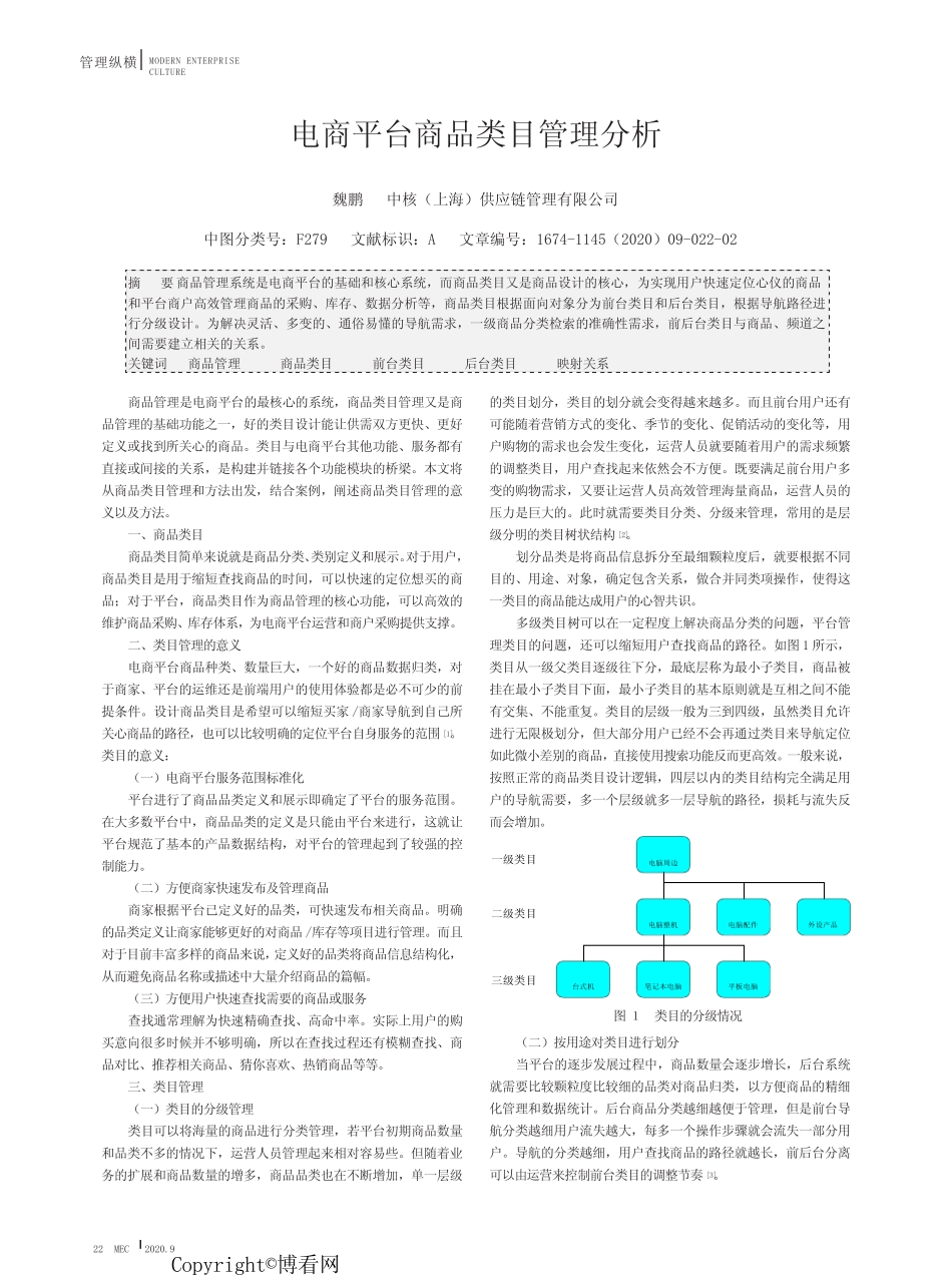 电商平台商品类目管理分析_第1页